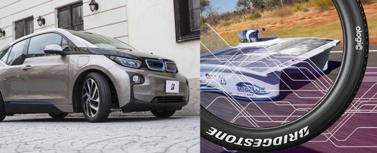 ologic na voze BMW i3 a na solárním autě účastnící se závodu World Solar Challenge